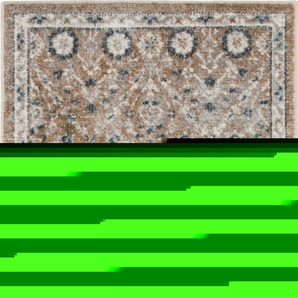 7' X 9' Gray Oriental Power Loom Washable Area Rug