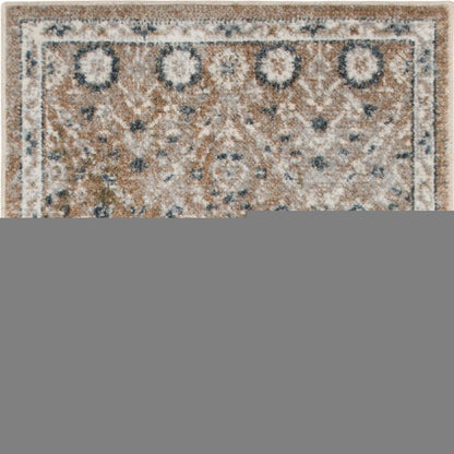 7' X 9' Gray Oriental Power Loom Washable Area Rug