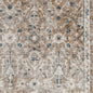 7' X 9' Gray Oriental Power Loom Washable Area Rug