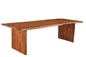 72" Brown Solid Wood Double Pedestal Base Dining Table