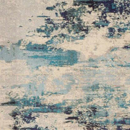 10' X 14' Ivory Abstract Power Loom Area Rug