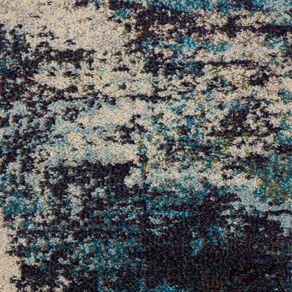 8' X 11' Ivory Abstract Power Loom Area Rug