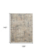 9' X 12' Beige Abstract Power Loom Area Rug