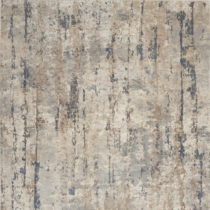 6' X 9' Beige Abstract Power Loom Area Rug