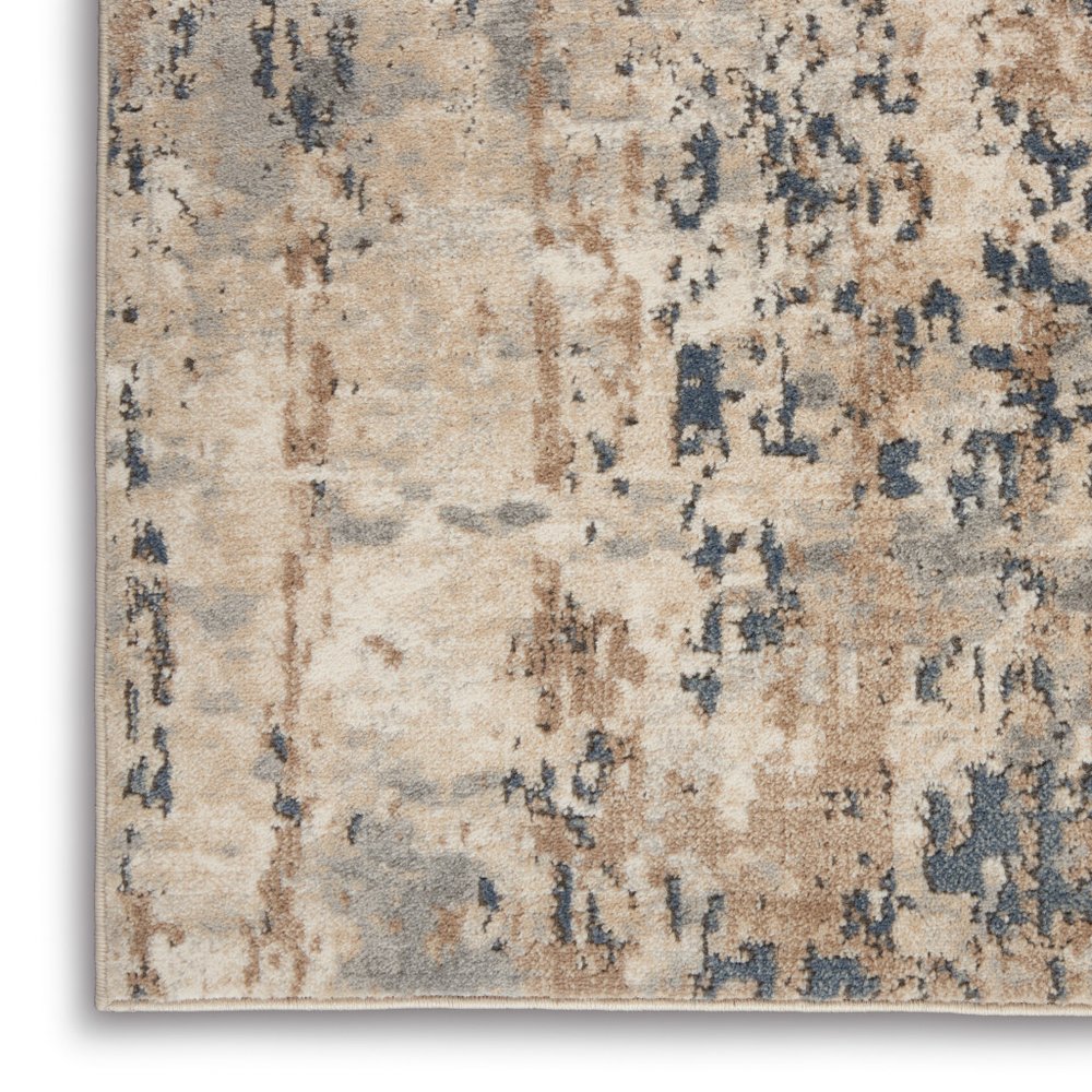 7' X 10' Beige Abstract Power Loom Area Rug