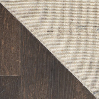 10' Beige and Ivory Abstract Power Loom Runner Rug