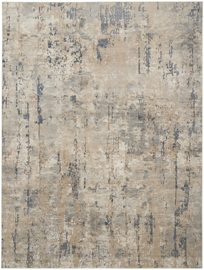 8' X 10' Beige Abstract Power Loom Area Rug