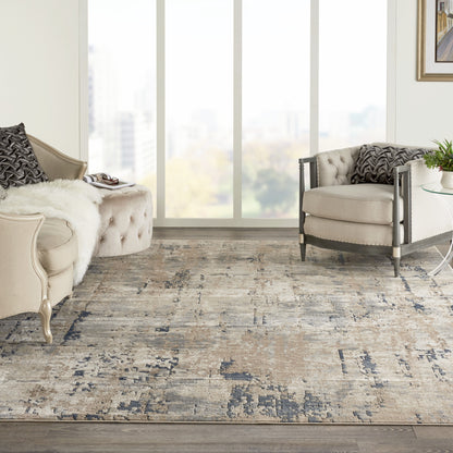 10' X 14' Beige Abstract Power Loom Area Rug