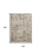 10' X 14' Beige Abstract Power Loom Area Rug