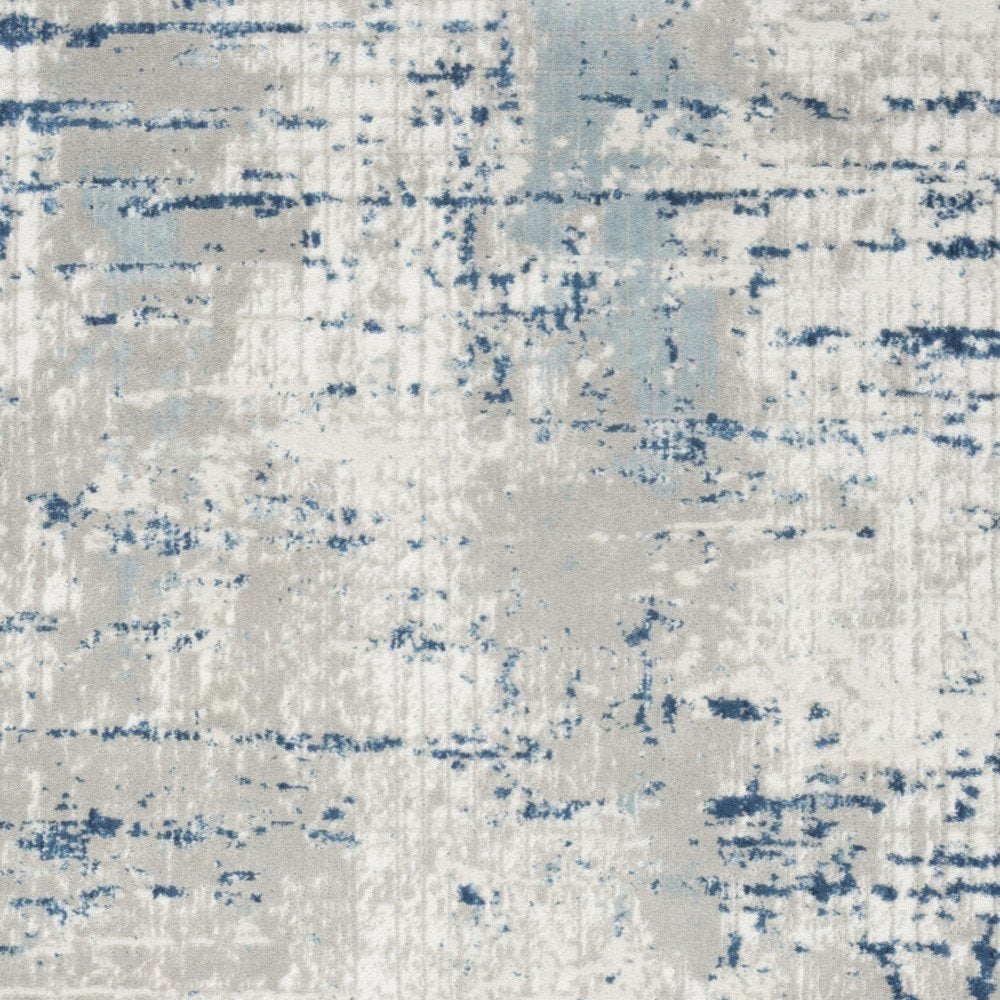 6' X 9' Ivory Abstract Power Loom Area Rug