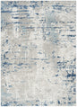 5' X 7' Ivory Abstract Power Loom Area Rug