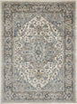 8' X 10' Ivory Floral Power Loom Area Rug