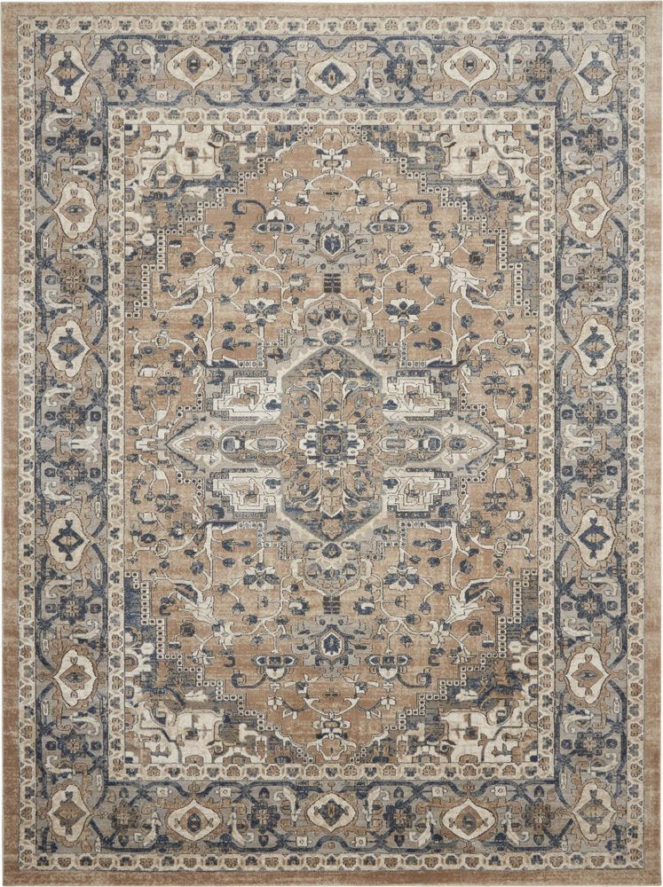 10' X 14' Ivory Floral Power Loom Area Rug