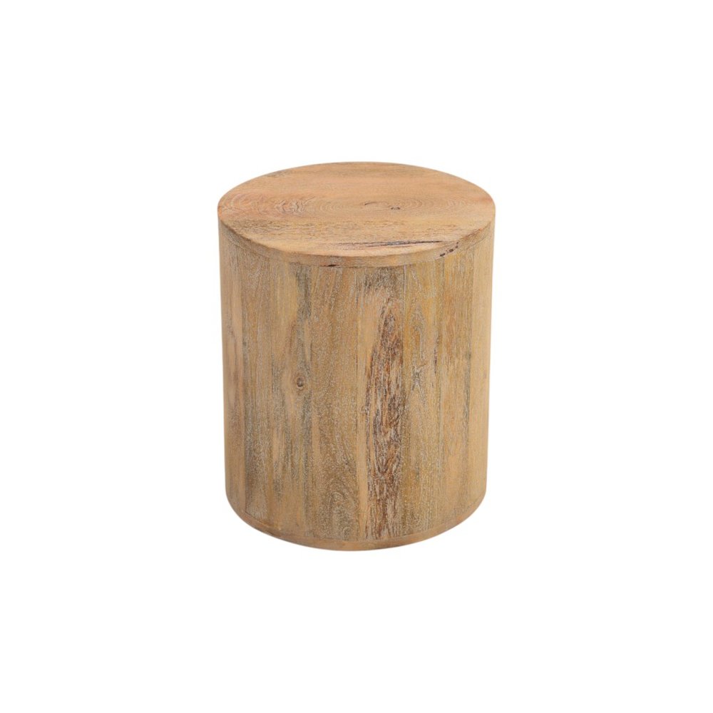 18" Natural Solid Wood Round End Table