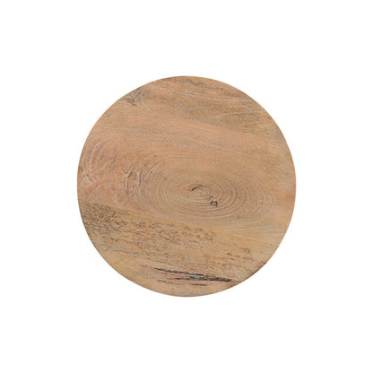 18" Natural Solid Wood Round End Table