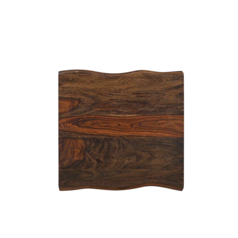23" Dark Brown And Brown Wood Solid Wood Square End Table