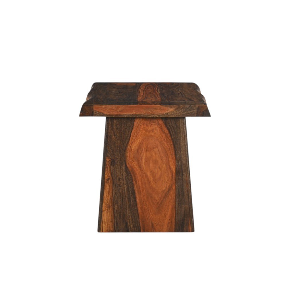 23" Dark Brown And Brown Wood Solid Wood Square End Table
