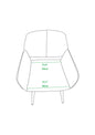 Pink Upholstered Velvet Open Back Dining Chair