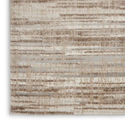6' X 9' Brown Abstract Power Loom Area Rug