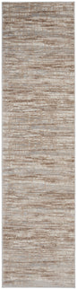 20' Brown Abstract Power Loom Runner Rug