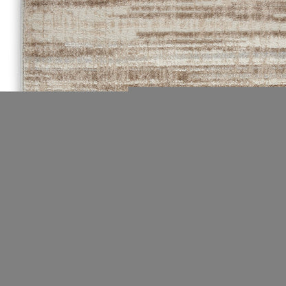 20' Brown Abstract Power Loom Runner Rug