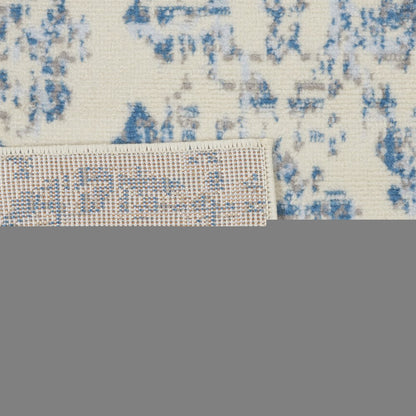 2' X 4' Cream Damask Power Loom Area Rug
