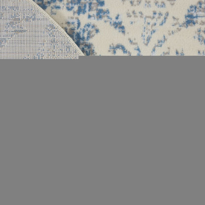 5' Cream Round Damask Power Loom Area Rug