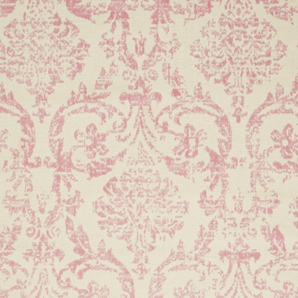 5' X 7' Cream Damask Power Loom Area Rug