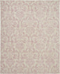 8' X 10' Cream Damask Power Loom Area Rug