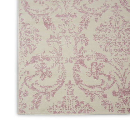 8' X 10' Cream Damask Power Loom Area Rug
