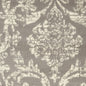 4' X 6' Gray Damask Power Loom Area Rug