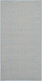 2' X 4' Light Blue Floral Power Loom Area Rug