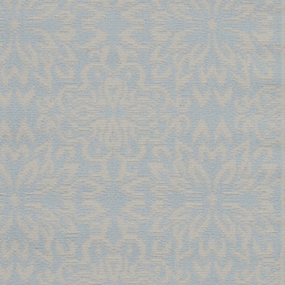 2' X 4' Light Blue Floral Power Loom Area Rug