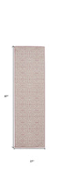 7' Pink Floral Power Loom Runner Rug