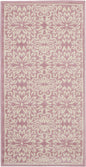 2' X 4' Pink Floral Power Loom Area Rug