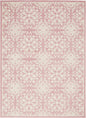 4' X 6' Pink Floral Power Loom Area Rug