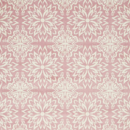 4' X 6' Pink Floral Power Loom Area Rug