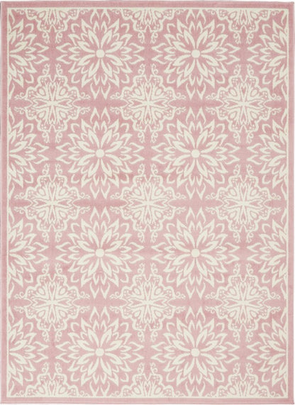 6' X 9' Pink Floral Power Loom Area Rug