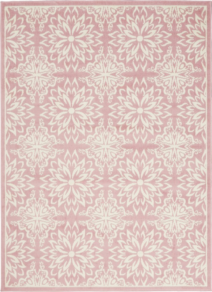 6' X 9' Pink Floral Power Loom Area Rug