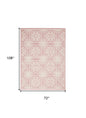 6' X 9' Pink Floral Power Loom Area Rug