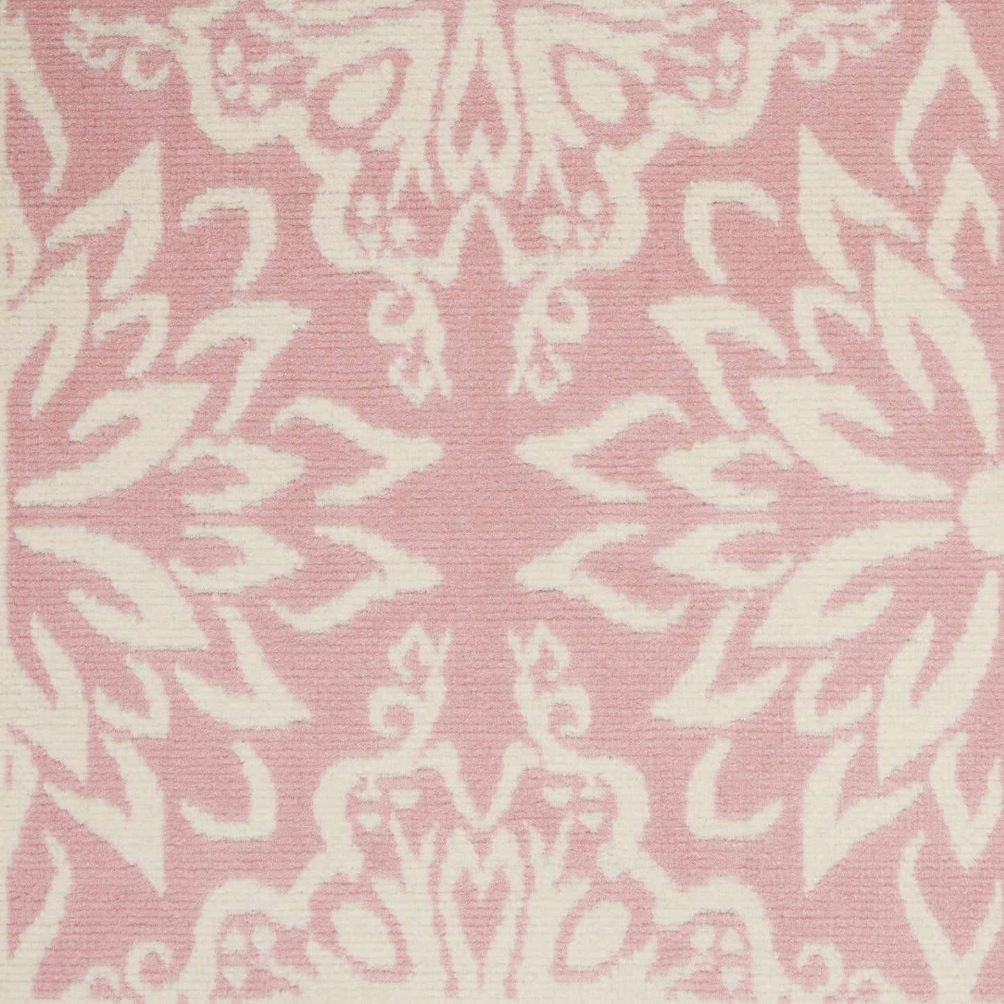 5' X 7' Pink Floral Power Loom Area Rug