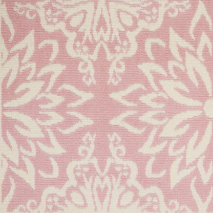 5' X 7' Pink Floral Power Loom Area Rug