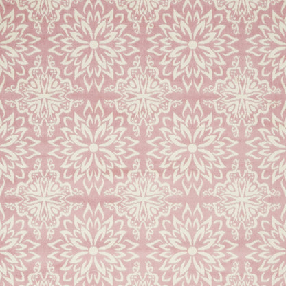 5' X 7' Pink Floral Power Loom Area Rug