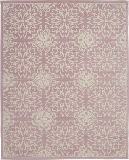 8' X 10' Pink Floral Power Loom Area Rug