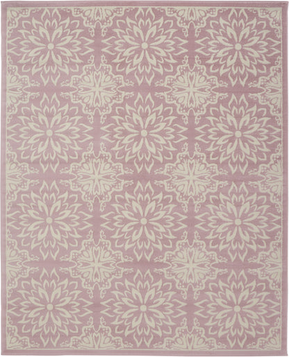 8' X 10' Pink Floral Power Loom Area Rug