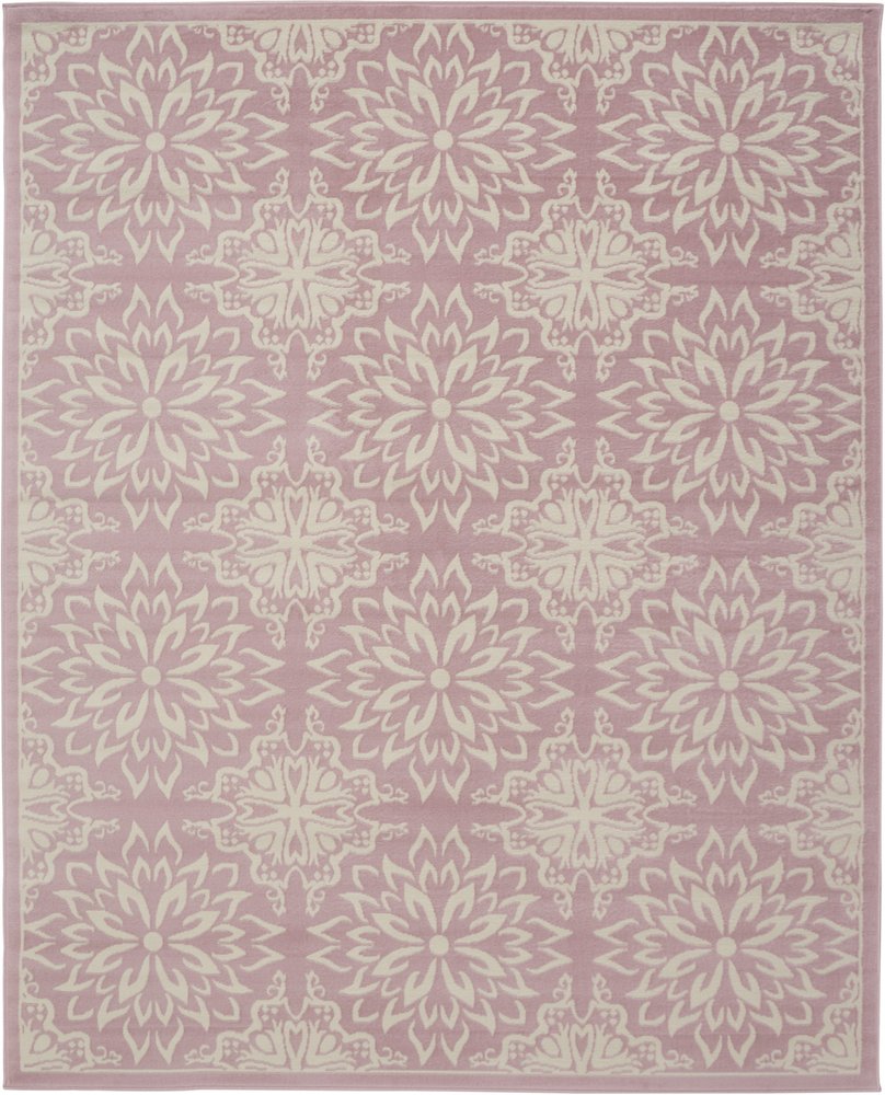 8' X 10' Pink Floral Power Loom Area Rug