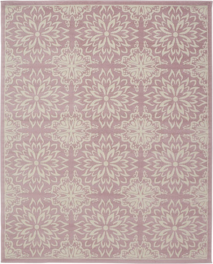 8' X 10' Pink Floral Power Loom Area Rug