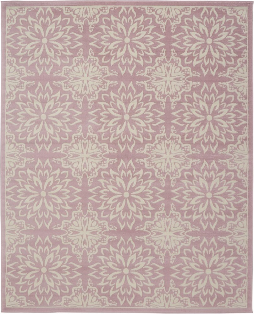 8' X 10' Pink Floral Power Loom Area Rug