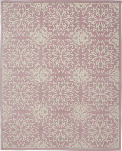 8' X 10' Pink Floral Power Loom Area Rug