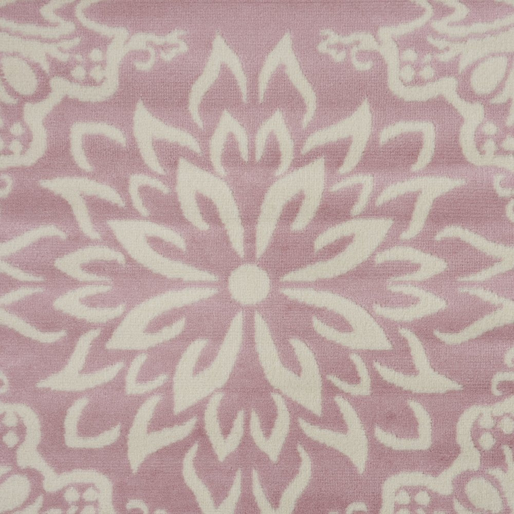 8' X 10' Pink Floral Power Loom Area Rug